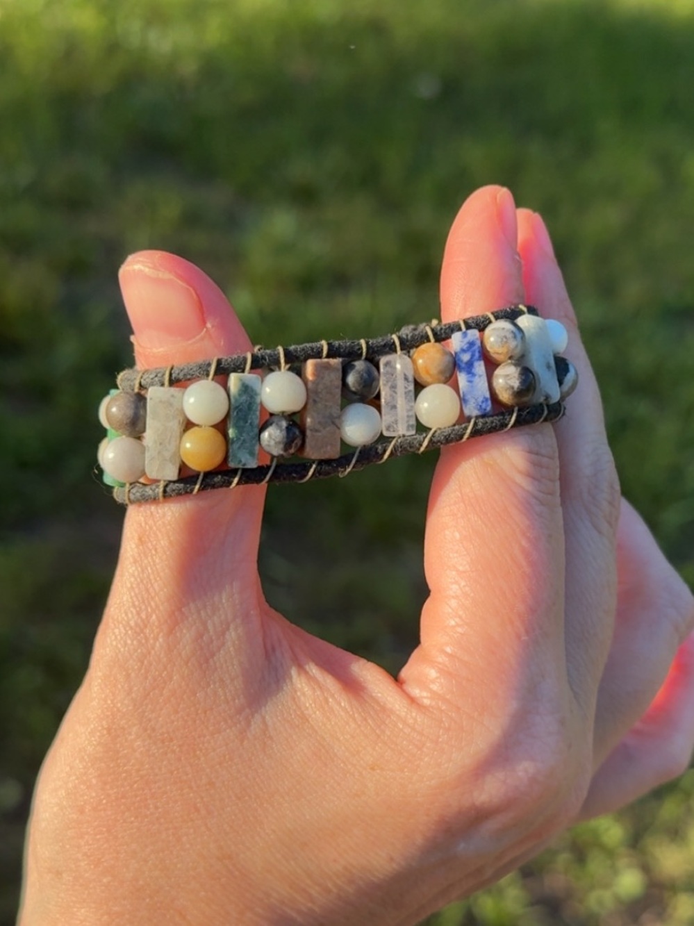 Multi color agate Vintage bracelet